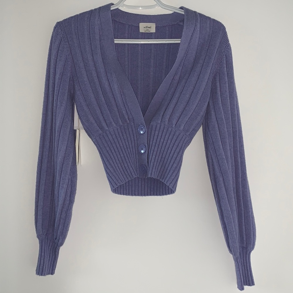 Aritzia Wilfred Plunge Front Cardigan XXS - Picture 3 of 3